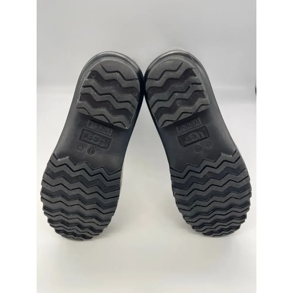 UGG Shaye Striped Rubber Rainboots Women's Size 7 Blue / Gray / White